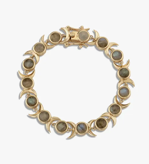 Triple Moon Tennis Bracelet
